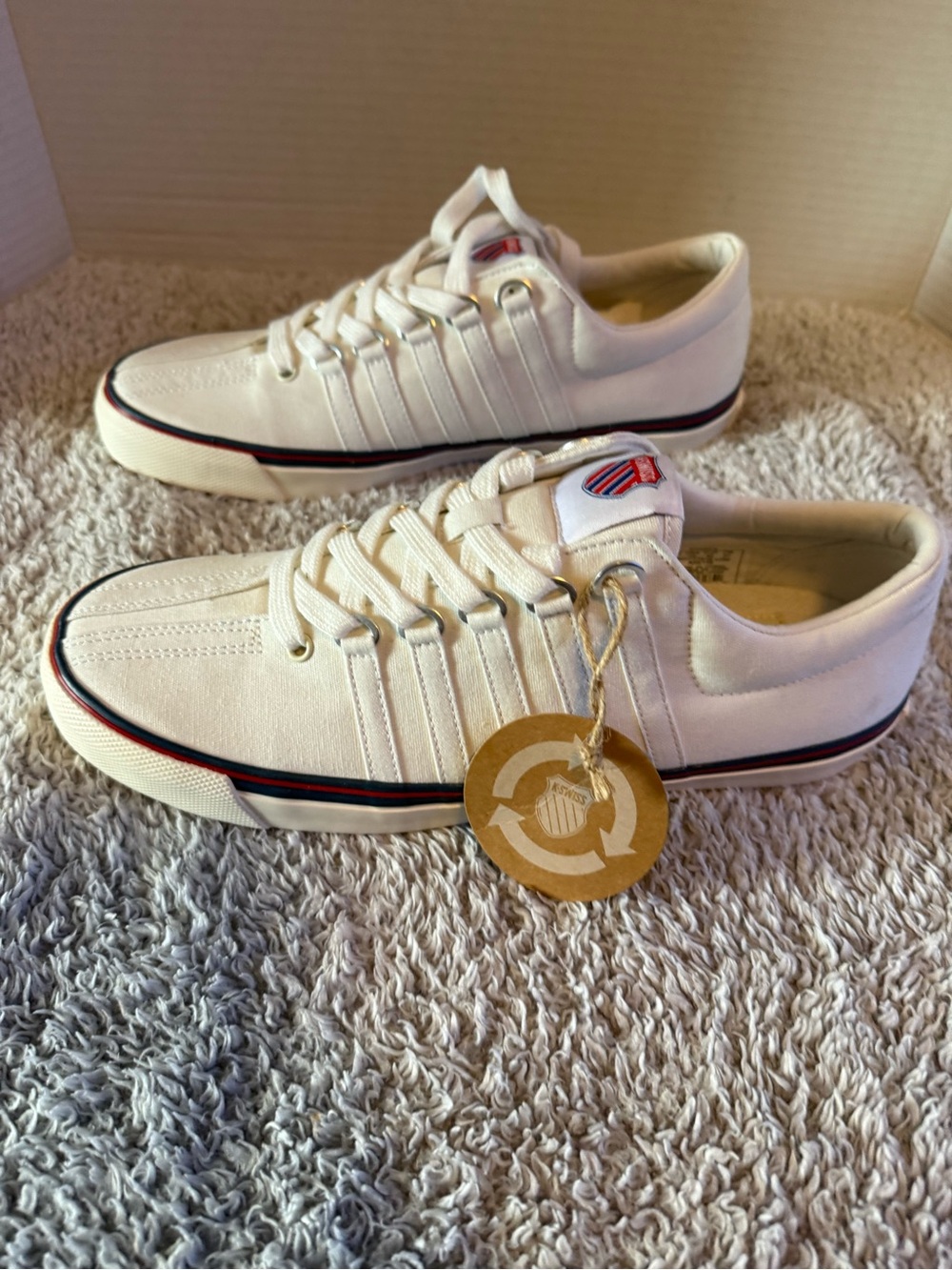 K-Swiss Women's Surf 'n Turf Og Sneaker, White/Classic Blue/Ribbon sz 10 new - Picture 5 of 10